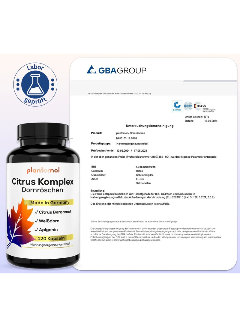 Plantomol Citrus Complex – Supports Relaxation, Stress Relief & Antioxidant Protection, Made in Germany, 120 Capsules - Image 5