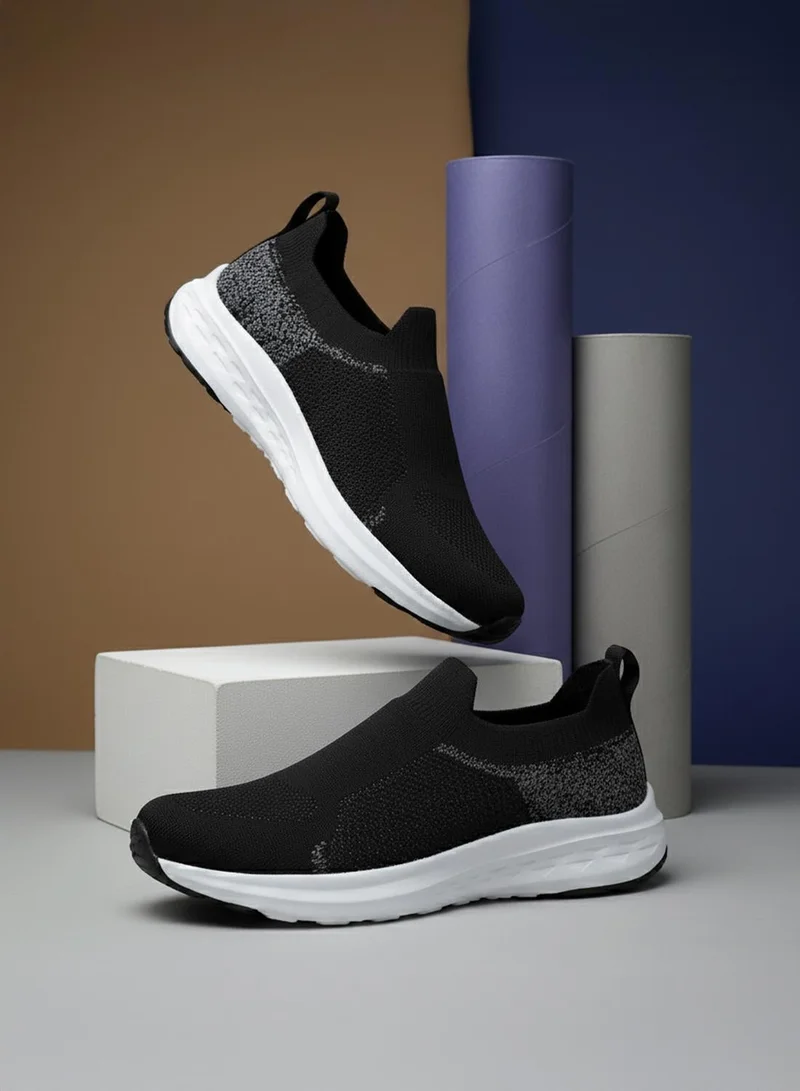 CAMPUS Blk/D.Gry Women's Black Slip On Shoes - Lightweight Shoes, Minimalist Designed for Elegance for Women | Best Price UAE