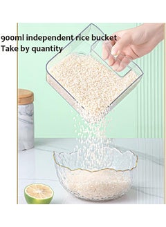 Olpad Olpad Apple Shape 5KG Rice Dispenser Rice Container Cereal Dispenser Cereal containers Storage Rice Container Cereal containers Suitable for Rice Millet Beans apple rice dispenser 5kg  - Image 3