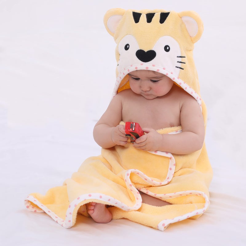 TBEZY Baby Hooded Towel with Unique Animal Design Ultra Soft Thick Cotton Bath Towel for Newborn (Tiger) - Image 4