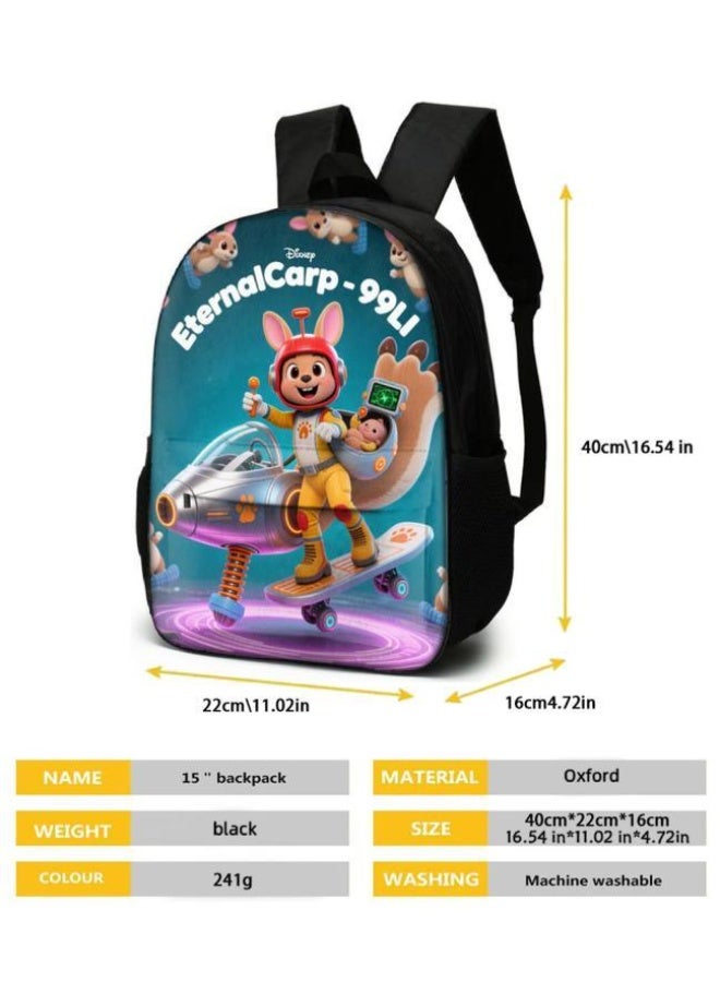 Bright Li Fire Shoulder + hand-held + stationery bag | Cartoon bag 3-piece set, easy to cope with various occasions (available for students, children, friends' outings, mountain climbing, school, etc.) | Back to school season/holiday gifts - 119 - Image 5