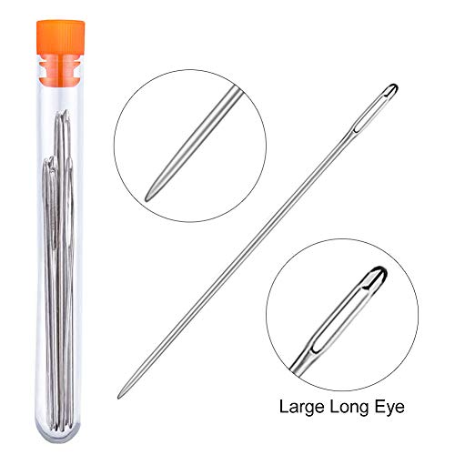 WONVOC Long Sewing Needles, 9 Pcs & 3 Sizes-4.9/5.9/6.9'' Stitching Needles, Hand Sewing Needles for Stitching and Crafting Projects, Carpet, Cushion, Curtain - Image 3
