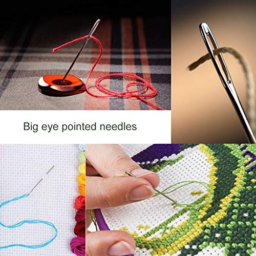 WONVOC Long Sewing Needles, 9 Pcs & 3 Sizes-4.9/5.9/6.9'' Stitching Needles, Hand Sewing Needles for Stitching and Crafting Projects, Carpet, Cushion, Curtain - Image 4