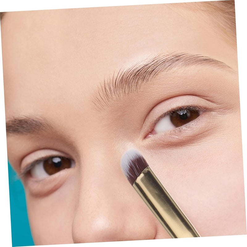 10pcs Concealer Blending Brushes Angled under Eye Makeup Brushes Thumb Concealer Set for Professional Face Contouring and Eyebrow Touch-up - Image 5