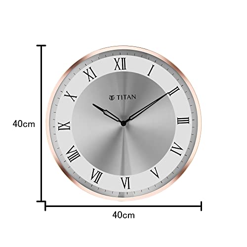Titan Classic Rose Gold Wall Clock with Silent Sweep Technology - 40.0 cm x 40.0 cm (Large) - Image 5