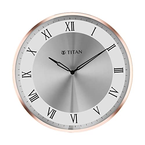 Titan Classic Rose Gold Wall Clock with Silent Sweep Technology - 40.0 cm x 40.0 cm (Large) - Image 1