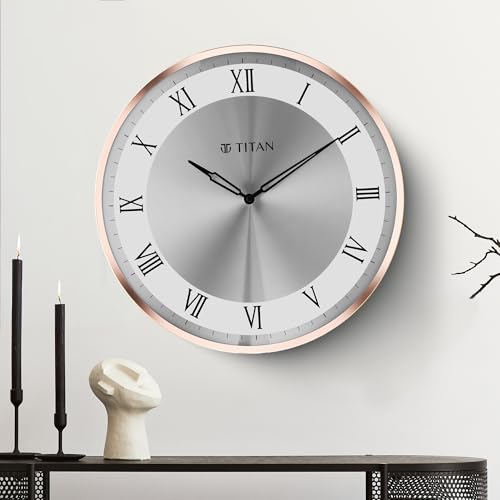 Titan Classic Rose Gold Wall Clock with Silent Sweep Technology - 40.0 cm x 40.0 cm (Large) - Image 2