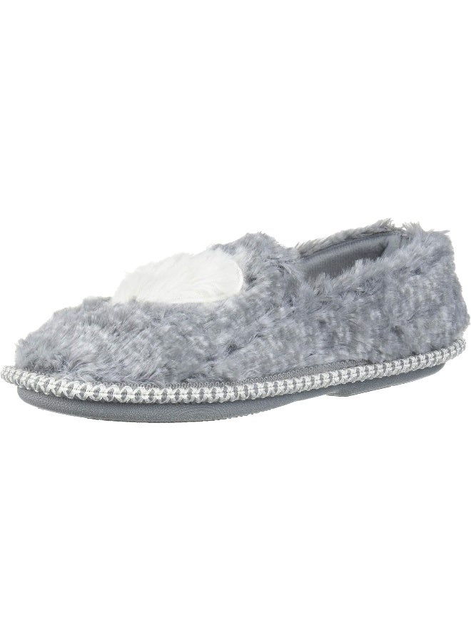 Dearfoams Dearfoams Unisex-Child Mia Kids Faux Fur Closed Back with Heart Detail Slipper - Image 1