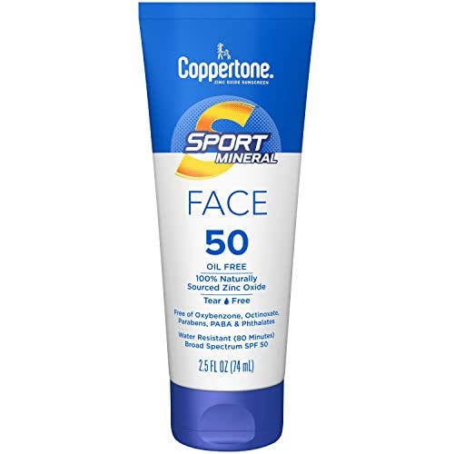Coppertone Sport Mineral Face Sunscreen Lotion SPF 50 Zinc Oxide Mineral Sunscreen 25oz - Image 1