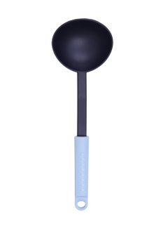 British Chef Soft  Nylon Ladle Spoon with Silicone Handle, Heat Resistance, Non Stick Flexible Ladle-Black & Light Grey BC-329  - Image 1