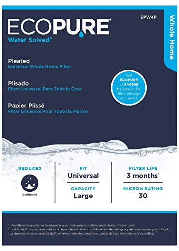 EcoPure EPW4P Pleated Whole Home Replacement Water Filter-Universal Fits Most Major Brand Systems - Image 3