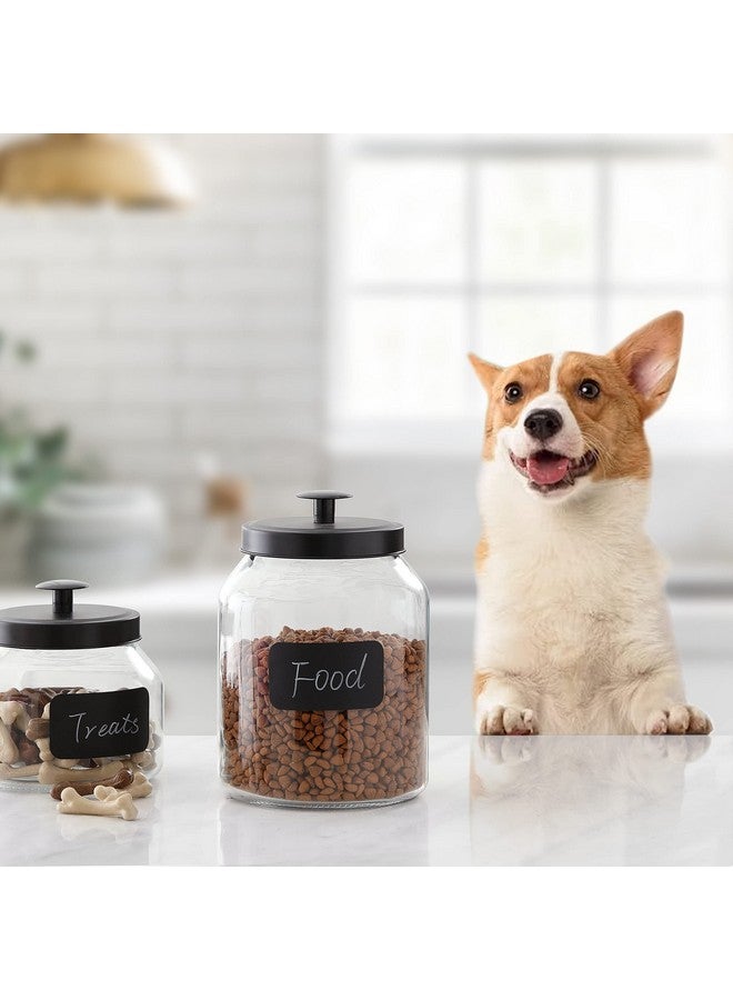 Hyperspace Clear Glass Kitchen Canister Set, Cookie Jar, Food Storage Container, Bathroom Jar with Metal Airtight Lid (Black)  - Image 4