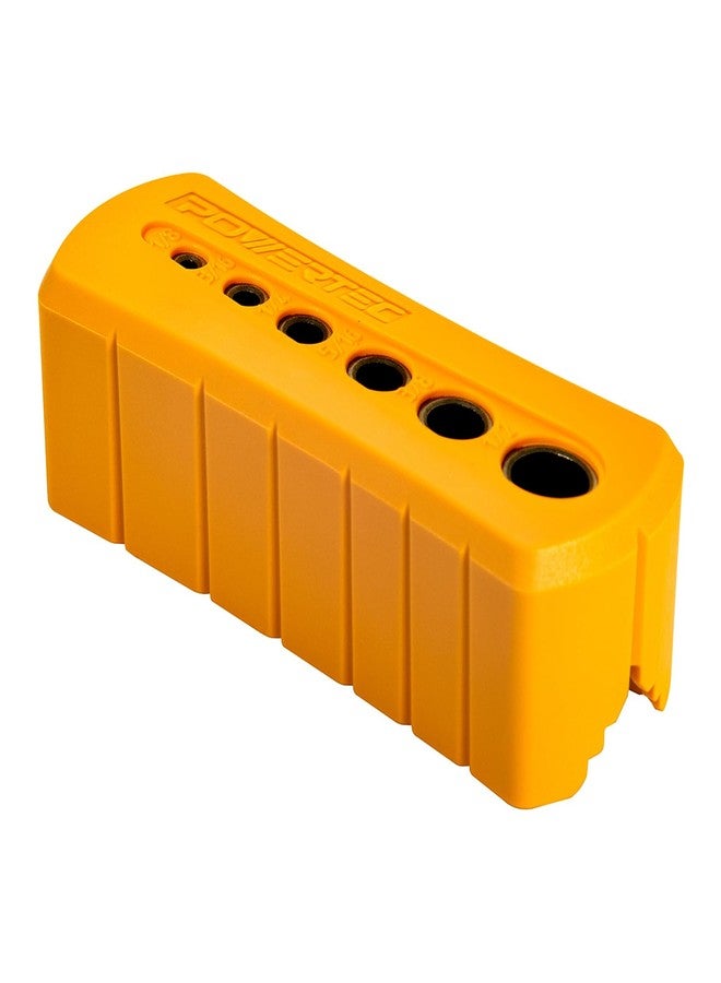 باورتيك دليل حفر POWERTEC - كتلة مثقاب متعددة الوظائف مع 6 أحجام شائعة لرؤوس المثقاب - لحفر ثقوب مستقيمة، أداة نجارة، عبوة واحدة (71971V) - Image 1