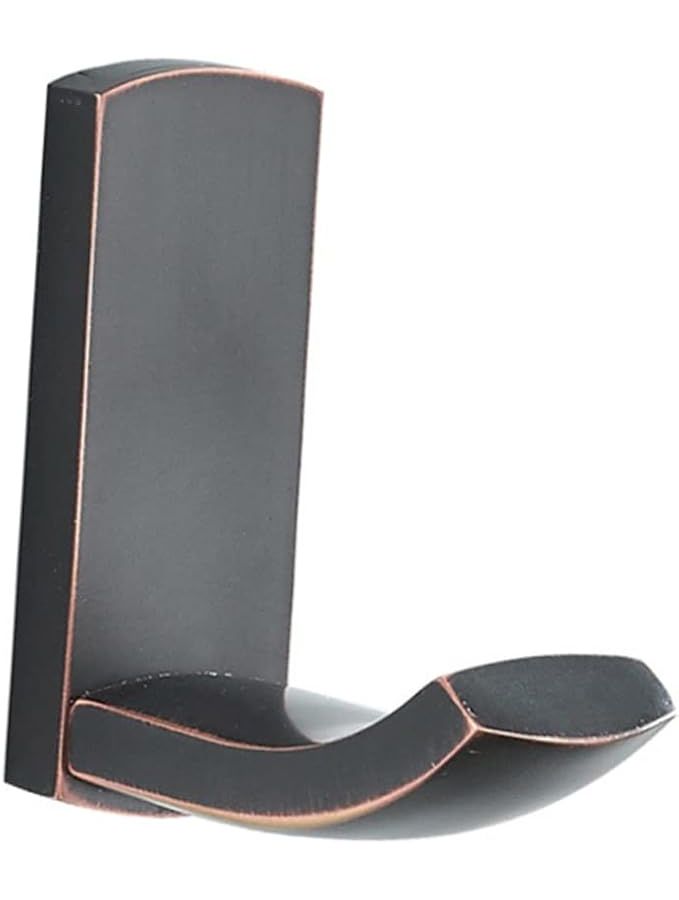 Wall Mounted Coat Hook Robe Hanger Brushed Finish For Bathroom Laundry Room Black 7X6 8X2 8CM - Image 1