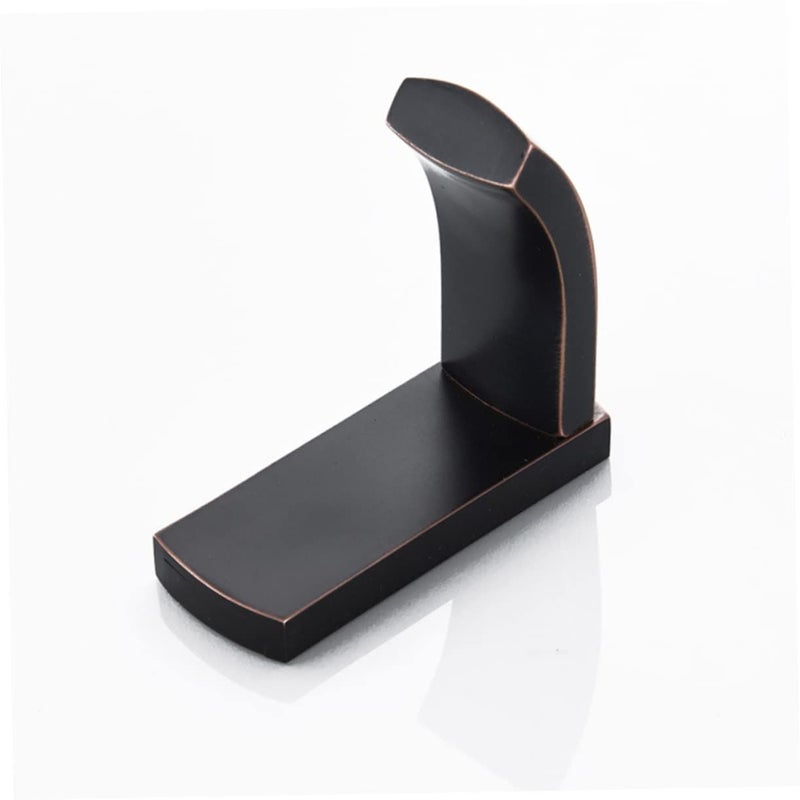 Wall Mounted Coat Hook Robe Hanger Brushed Finish For Bathroom Laundry Room Black 7X6 8X2 8CM - Image 4