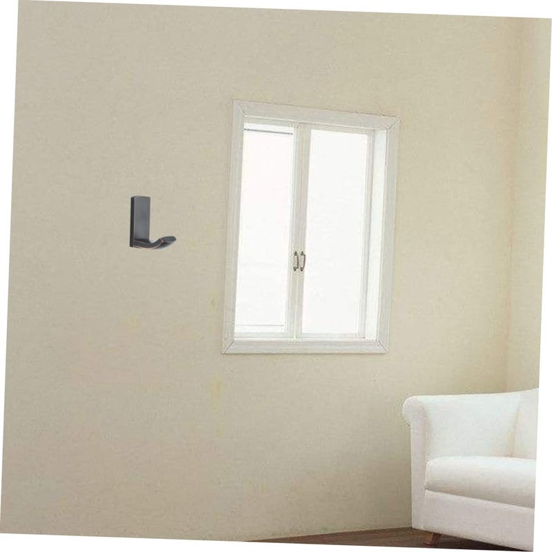 Wall Mounted Coat Hook Robe Hanger Brushed Finish For Bathroom Laundry Room Black 7X6 8X2 8CM - Image 3