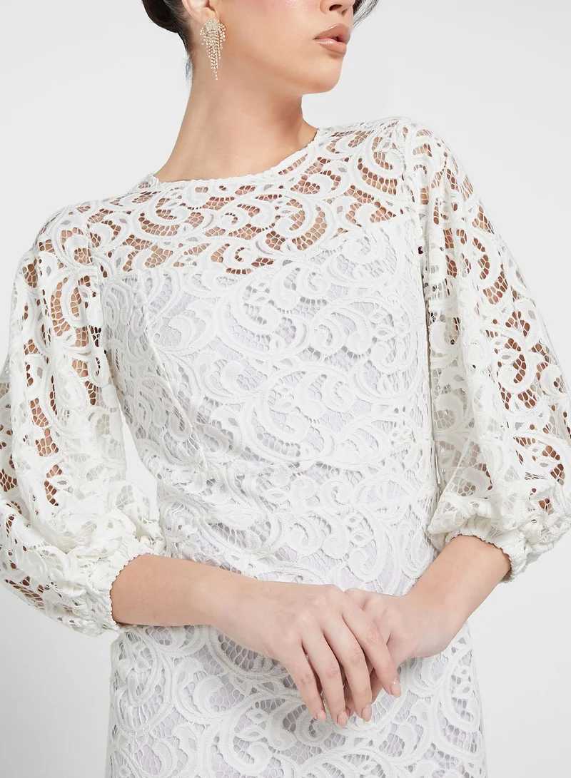 Ella Limited Edition Puff Sleeve Lace Dress