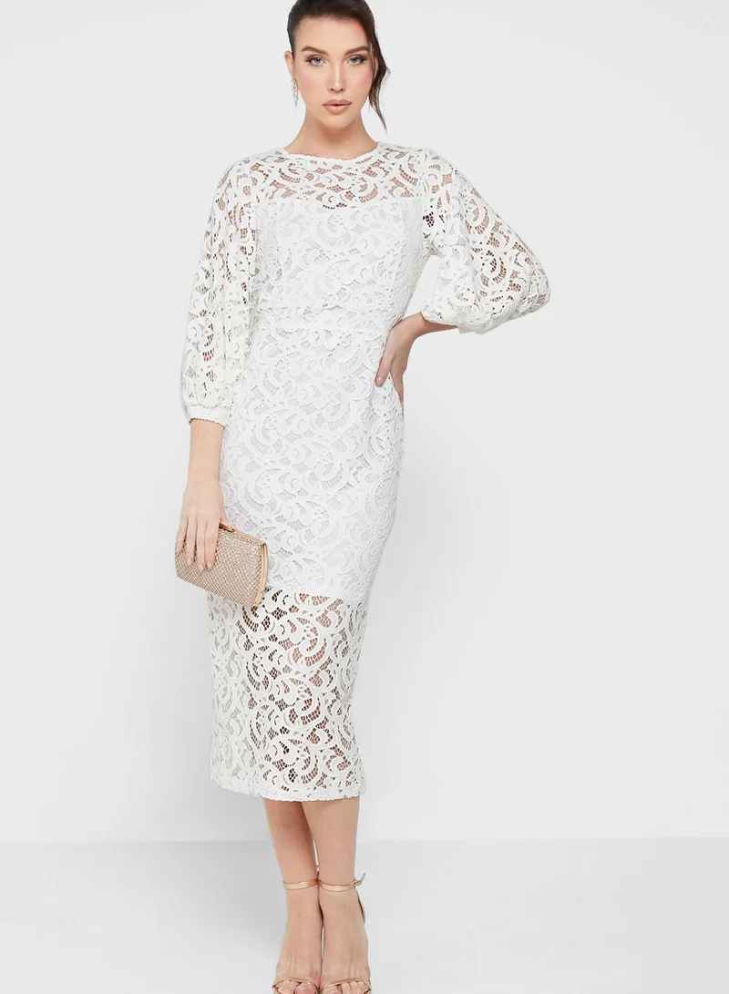Ella Limited Edition Puff Sleeve Lace Dress