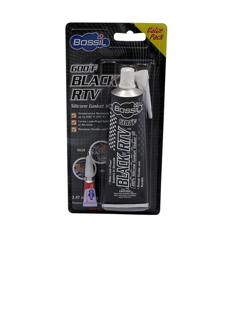 Bossil - BS-8016 Xtreme Black RTV Silicone Gasket - Image 1