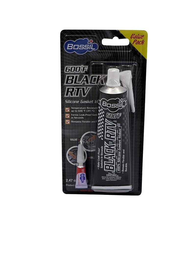 Bossil - BS-8016 Xtreme Black RTV Silicone Gasket - Image 1