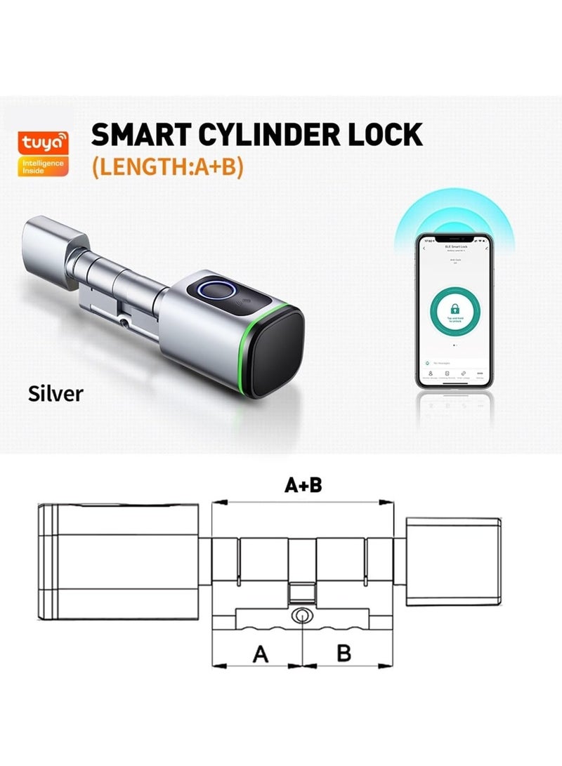 TUYA High Convenience Smart Home Security Door Lock, DIY, Cylinder Core Electronic Housekeeper App Keeper, IC Card Fingerprint Lock Unlock, Auto Lock Function, Energy Saving, Prevent Tampering - Image 2