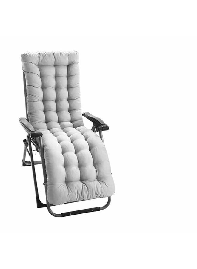 MOONASE Patio Chaise Lounger Cushion, Indoor/Outdoor Cushions Rocking Chair Sofa Cushion with 6 Ties,Thick Padded Swing Bench Cushion，61Inch (Gray) - Image 1