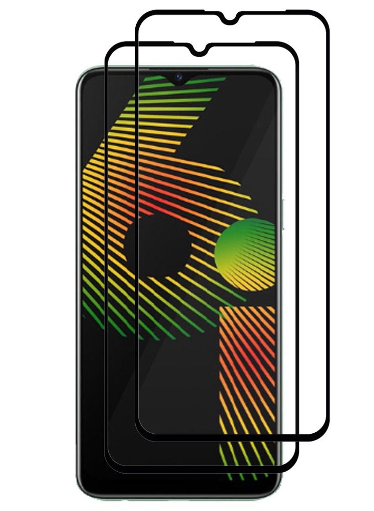 CATANES 2 Pack For Realme 6i Screen Protector Tempered Glass Full Glue Back - Image 2