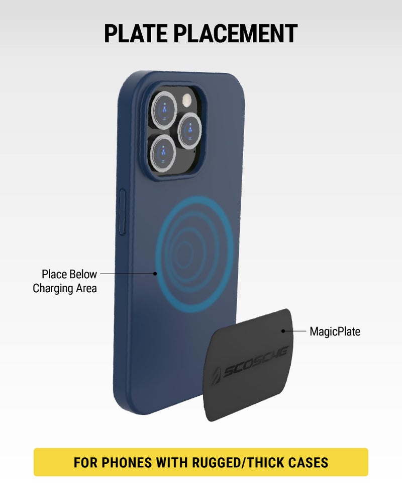 Scosche MRK2PK-UB MagicMount Replacement Metal Plate Kit for Phone, Metal Plates for Magnetic Mount Cell Phone Holder for Car, Universal with All Devices and Phone Case, Black, Pack of 2 - Image 4