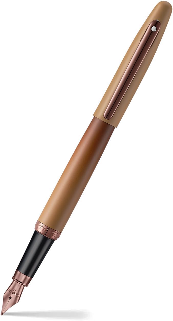 Sheaffer VFM 9428 Coffee Edition Matt Brown Fountain Pen with Regal Brown PVD Signature Trims and White Dot of excellence - Fine Point - Image 2