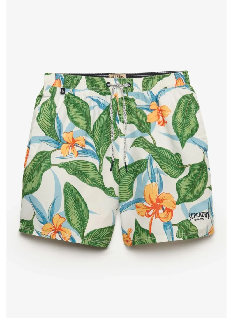 Superdry Hawaiian Print 16-inch Swim Shorts
