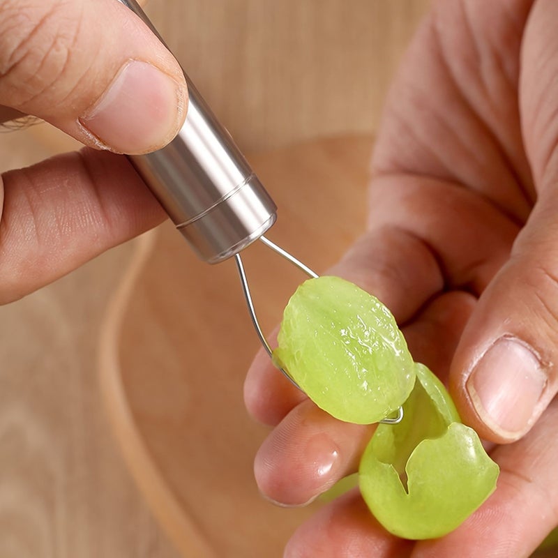 Grape Peeler 1pc Fruit Pulp Extractor Tool Kiwi Berry Salad Prep Kitchen Travel Home Cocktail Gadget - Image 3