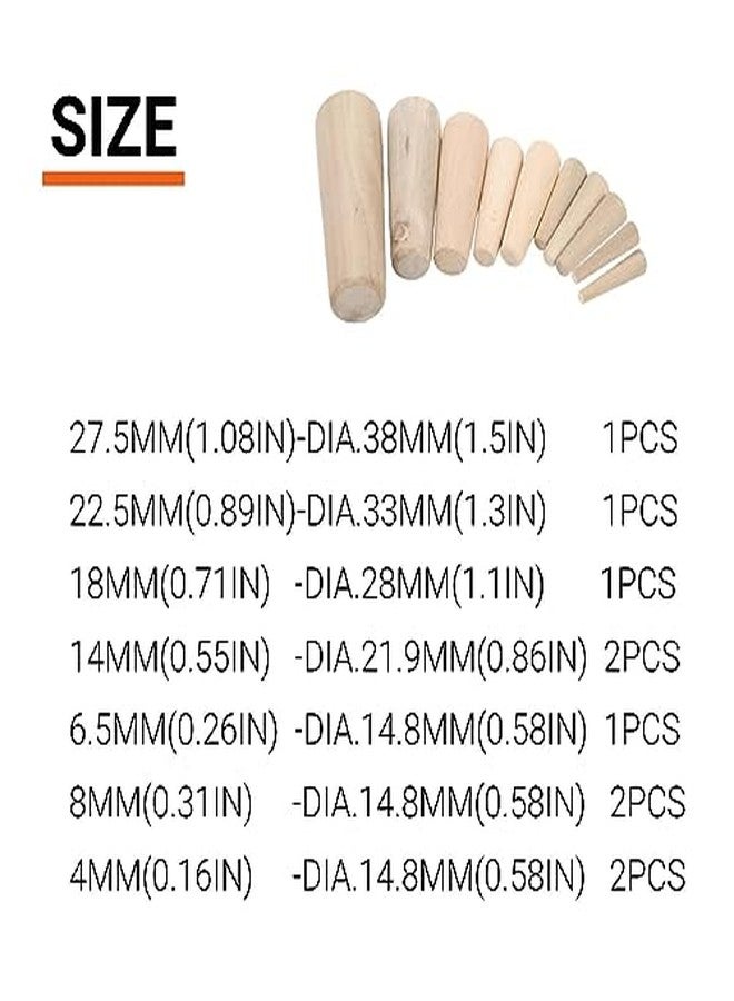 Keenso Marine Boat Wooden Conical Bungs Plugs Set, 10PCS Marine Tapered Thru Hull Emergency Soft Wood Plugs Drain Plug Boat/Yacht Parts and Accessories - Image 3