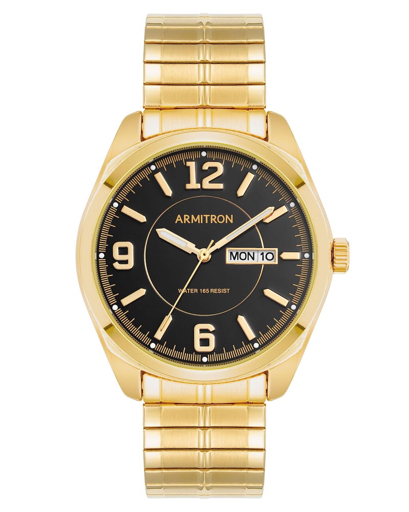 Armitron Mens DayDate Easy to Read Metal Expansion Bracelet Watch 204591 - Image 2