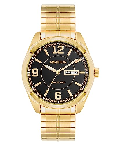 Armitron Mens DayDate Easy to Read Metal Expansion Bracelet Watch 204591 - Image 1
