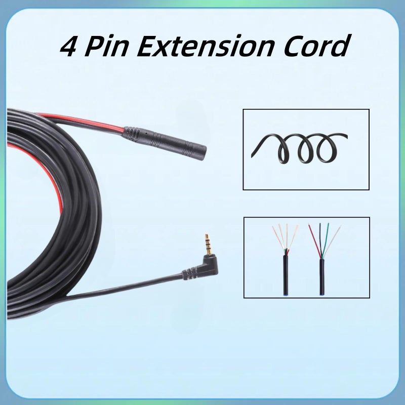 Epronic 2.5mm to 4Pin Dash Cam Cable (6M/19.68Ft 4PIN), Car Rear View Camera Extension Cord for Dash Cam Carplay Screen Plug and Play Replacement Cable Support AHD1080P 720P Vehicle Backup Camera - Image 4