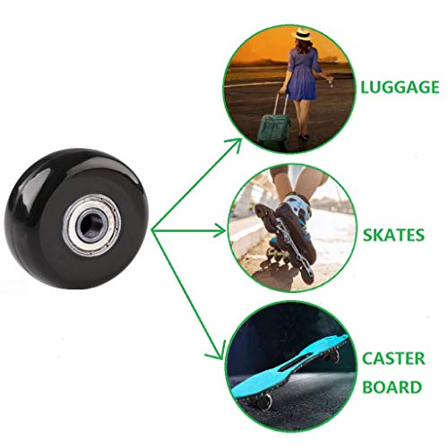 ORO 1 Pair Luggage Wheels Replacement 40 * 18mm Case Wheels with 8mm Bearings for Suitcase and Inline Skate - Image 5
