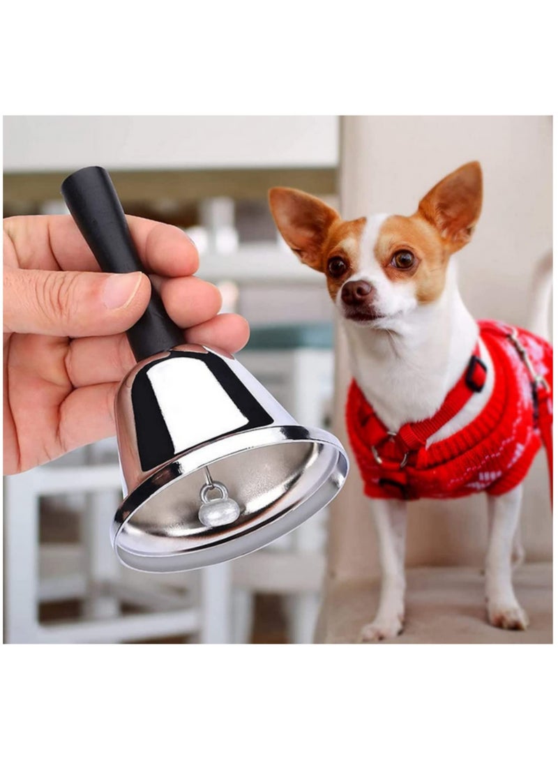Generic 1PC Silver Steel Hand Bell Light and Portable for Reception Dinner Party Shop Hotel School Restaurant Call Service Sound with Wooden Handle Clear Loud Ring Household Teachers Gift  - Image 5