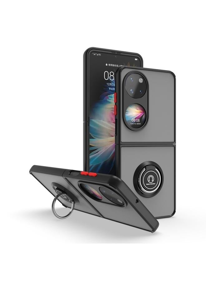 Zaboon Case For Huawei P50 Pocket Q Shadow I Ring Kickstand PC and TPU Hybrid Phone Case - Image 1