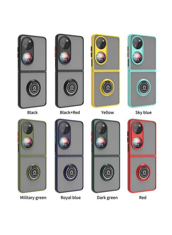 Zaboon Case For Huawei P50 Pocket Q Shadow I Ring Kickstand PC and TPU Hybrid Phone Case - Image 2