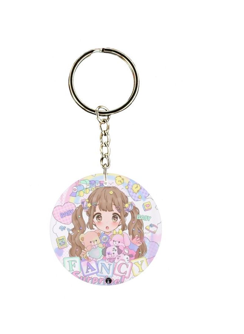 Fancy Printed Double Sided Keychain