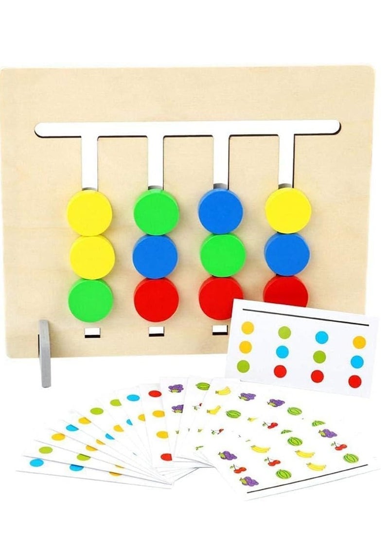 Generic - 4 Colors Wooden Puzzle Game for Kids Color Shape Sorting Logic Toys Maze Early Learning Developmental - Image 1