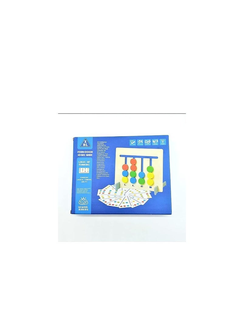 Generic - 4 Colors Wooden Puzzle Game for Kids Color Shape Sorting Logic Toys Maze Early Learning Developmental - Image 1