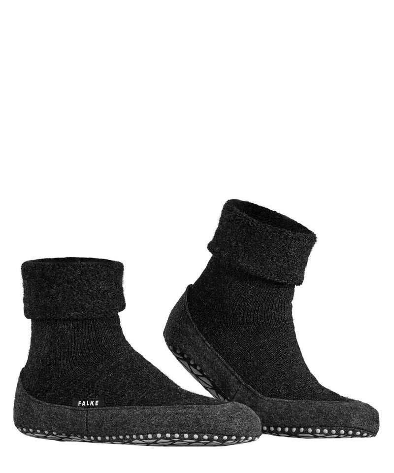 FALKE Men's Cosyshoe Slipper Socks, Cozy Warm, Merino Wool, Thick House Socks for Winter and Fall, Grips On Sole, Grey (Anthracite Melange 3080), 11-12, 1 Pair - Image 3