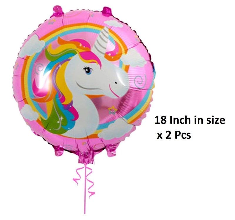 HK balloons Magical Unicorn Foil Balloon Bouquet 5Pc For Birthday Decoration For Girls For Kids,Pink - Image 4