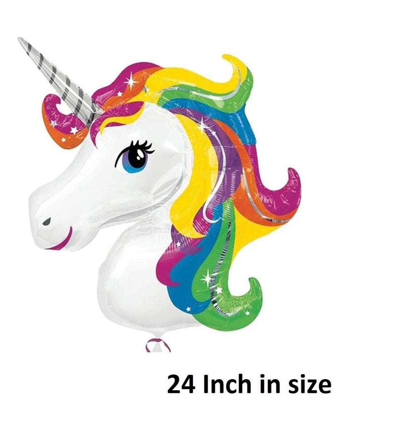 HK balloons Magical Unicorn Foil Balloon Bouquet 5Pc For Birthday Decoration For Girls For Kids,Pink - Image 3