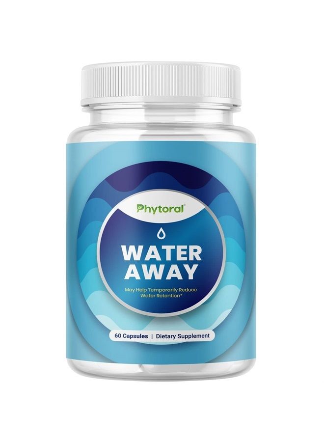 Tevare Herbal Diuretic Pills for Water Retention - Fast Acting Water Away Pills with Dandelion Green Tea and Other Natural Diuretics for Water Retention and Bloating Relief for Women and Men (60 Servings)  - Image 1