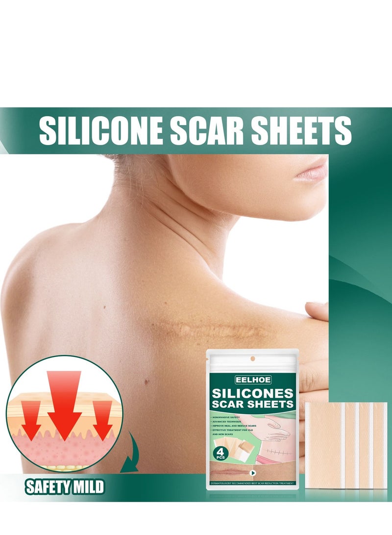 إيلهو ملصق ندبة من السيليكون ملصق ندبة حرق ملصق إصلاح الجرح الجلدي 4 * 7.5 سم - Image 4
