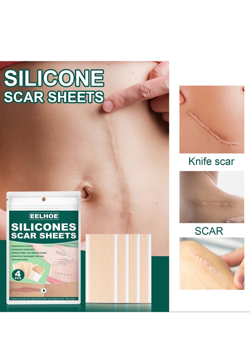 إيلهو ملصق ندبة من السيليكون ملصق ندبة حرق ملصق إصلاح الجرح الجلدي 4 * 7.5 سم - Image 2