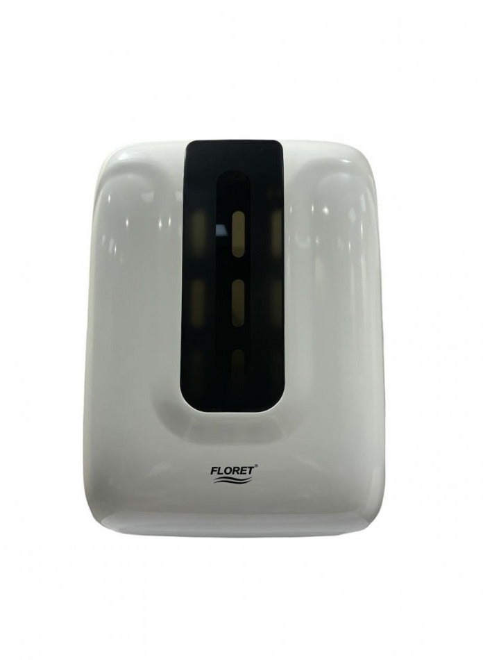 Floret Large Wall Mounted Tissue Holder White / Black 