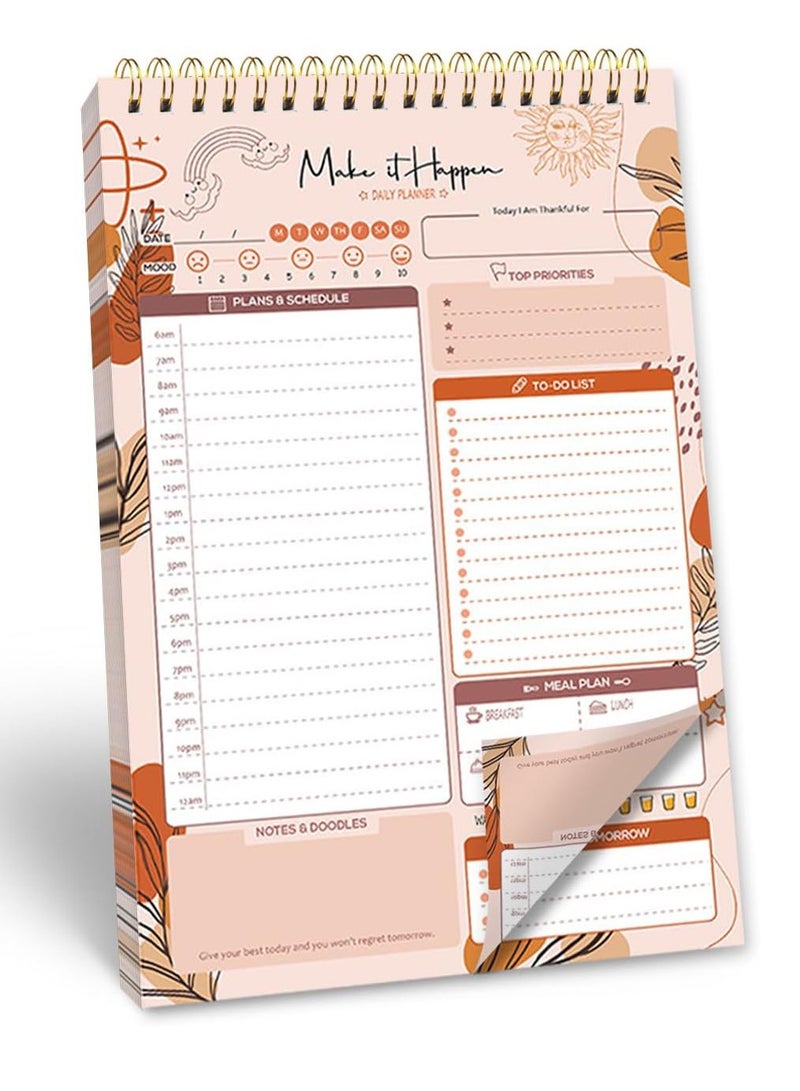Daily Planner Pad Detailed - 52 Sheets Daily To Do List Notepad, 14.3x21.2cm - Image 1
